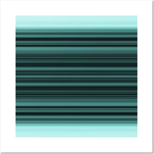 stripes in teal and mint Posters and Art